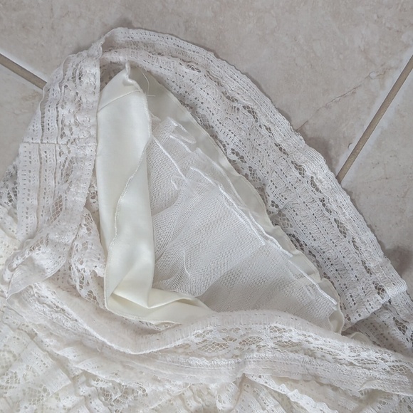 Girls size 8 My Michelle cream ivory lace dress fall beach dress - Picture 4 of 5